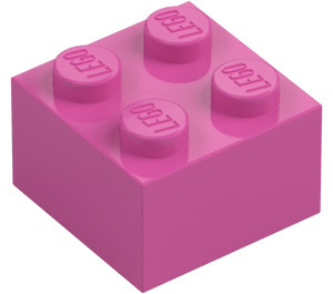 LEGO Medium donkerroze Steen 2 x 2 (3003 / 6223)