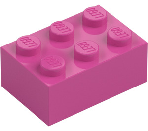 LEGO Medium donkerroze Steen 2 x 3 (3002)