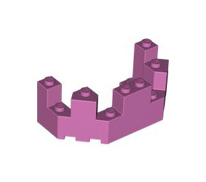 LEGO Rose moyen foncé Brique 4 x 8 x 2.3 Turret Haut (6066)