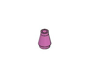 LEGO Medium Dark Pink Cone 1 x 1 without Top Groove (4589 / 6188)