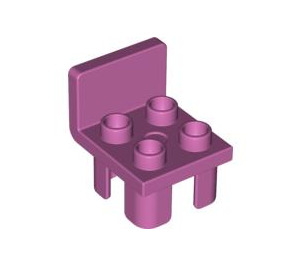 LEGO Rose moyen foncé Duplo Chair 2 x 2 x 2 avec Goujons (6478 / 34277)