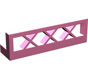 LEGO Medium Dark Pink Fence 1 x 4 x 1 Lattice (3633)