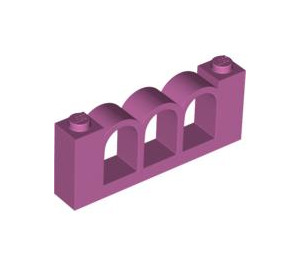 LEGO Mittleres dunkles Rosa Zaun 1 x 6 x 2 (30077)