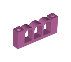 LEGO Rose Moyen Foncé Clôture 1 x 6 x 2 (30077)