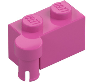 LEGO Medium mørk rosa Hengsel Kloss 1 x 4 Topp (3830 / 65122)