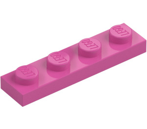 LEGO Rosa scuro medio Piastra 1 x 4 (3710)