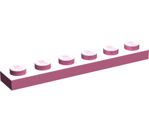 LEGO Medium Dark Pink Plate 1 x 6 (3666)