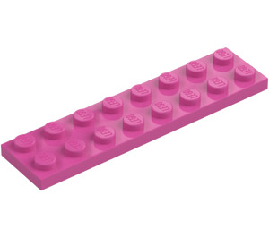 LEGO Medium donkerroze Plaat 2 x 8 (3034)