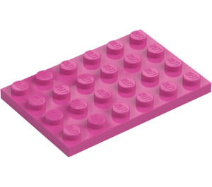 LEGO Medium Dark Pink Plate 4 x 6 (3032)