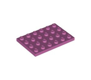 LEGO Medium donkerroze Plaat 4 x 6 (3032)