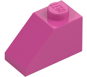 LEGO Rose Moyen Foncé Pente 1 x 2 (45°) (3040 / 6270)