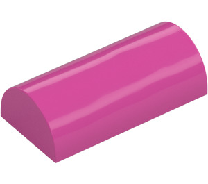 LEGO Medium Dark Pink Slope 2 x 4 Curved without Groove (6192 / 30337)