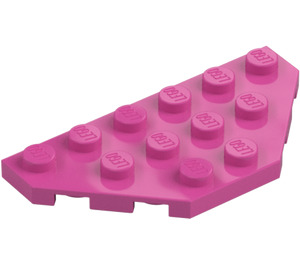 LEGO Medium Mörkrosa Kil Platta 3 x 6 med 45º Hörn (2419 / 43127)