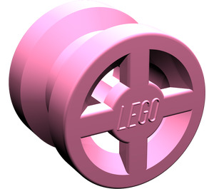 LEGO Rose moyen foncé Roue Jante Ø8 x 6.4 sans encoche latérale (4624)