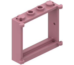 LEGO Medium Dark Pink Window Frame 1 x 4 x 3 with Shutter Tabs (3853)