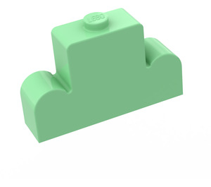 LEGO Medium Green Brick 1 x 4 x 2 with Centre Stud Top (4088)
