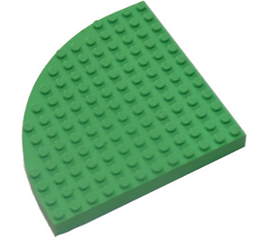 LEGO Medium grøn Klods 12 x 12 Rund Hjørne  uden toppinde (6162 / 42484)