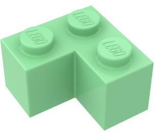 LEGO Středně zelená Kostka 2 x 2 Roh (2357)