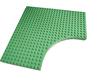 LEGO Medium groen Steen 24 x 24 met Uitsparing (6161)