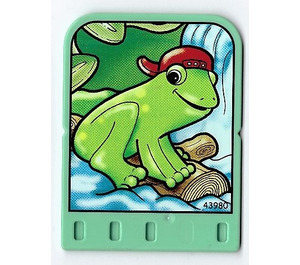LEGO Medium Green Explore Story Builder Jungle Jam Story Card with frog pattern (42183 / 43980)