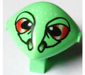 LEGO Mittelgrün Martian Raum Kopf mit Rote Augen (30529)