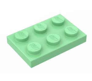 LEGO Medium Groen Plaat 2 x 3 (3021)