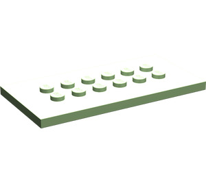 LEGO Medium Green Plate 4 x 8 with Studs in Centre (6576)
