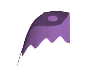 LEGO Mittlerer Lavendel Batman Umhang mit 5 Punkten und normaler Stoff (21845 / 56630)