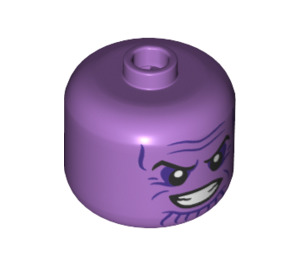 LEGO Mittlerer Lavendel Groß Kopf mit Thanos Medium Angry Gesicht (78989)