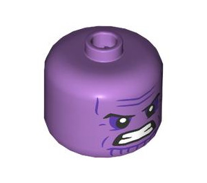 LEGO Mittlerer Lavendel Groß Kopf mit Thanos Very Angry Gesicht (104722)