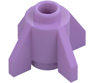 LEGO Medium lavendel Steen 1 x 1 Rond met Fins (4588 / 52394)