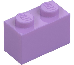 LEGO Medium Lavender Brick 1 x 2 with Bottom Tube (3004 / 93792)