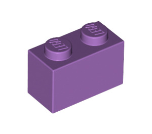 LEGO Medium Lavender Brick 1 x 2 with Bottom Tube (3004 / 93792)