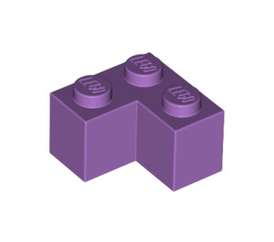 LEGO Mittlerer Lavendel Backstein 2 x 2 Ecke (2357)