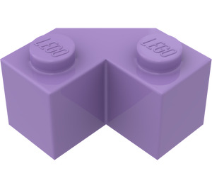 LEGO Středně levandulová Kostka 2 x 2 Facet (87620)