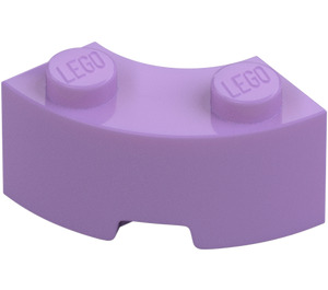 LEGO Medium lavendel Kloss 2 x 2 Rund Hjørne med knottskår og forsterket underside (85080)