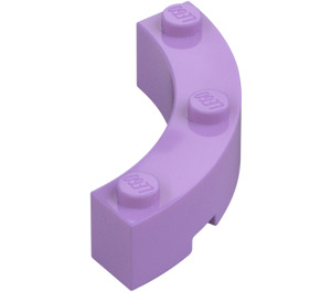 LEGO Medium Lavender Brick 4 x 4 Round Corner (Wide with 3 Studs) (48092 / 72140)