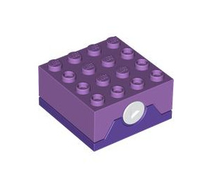 LEGO Medium Lavender Brick 4 x 4 with Sound Button (102723)
