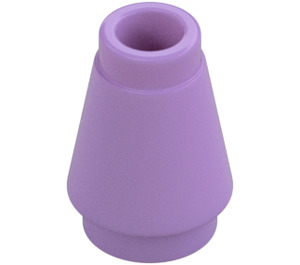 LEGO Medium Lavender Cone 1 x 1 with Top Groove (28701 / 59900)