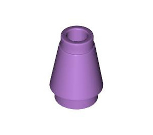 LEGO Medium Lavender Cone 1 x 1 with Top Groove (28701 / 59900)