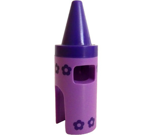 LEGO Medium lavendel Crayon Kostyme med Dark Lilla Topp og Blomster (49386)