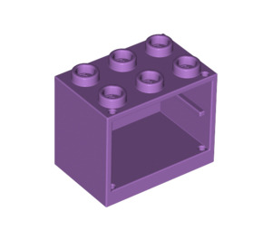 LEGO Mittlerer Lavendel Schrank 2 x 3 x 2 mit versenkten Bolzen (92410)