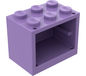 LEGO Tumma laventeli Kaappi 2 x 3 x 2 kiinteillä nupeilla (4532)