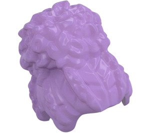 LEGO Medium Lavender Curly Hair with Large High Bun (53126)