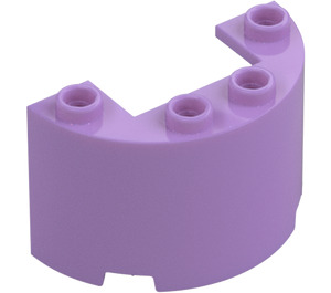 LEGO Medium lavendel Cylinder 2 x 4 x 2 Halvt (24593 / 35402)