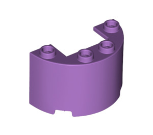 LEGO Mittlerer Lavendel Zylinder 2 x 4 x 2 Hälfte (24593 / 35402)