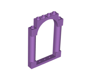 LEGO Mittlerer Lavendel Tür Rahmen 1 x 6 x 7 mit Bogen (40066)