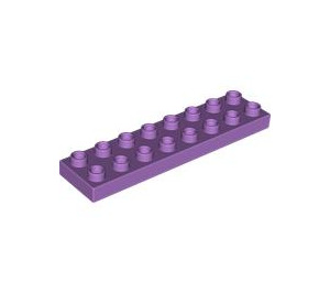 LEGO Lavande moyenne Duplo assiette 2 x 8 (44524)