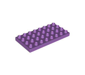LEGO Medium Lavender Duplo Plate 4 x 8 (4672 / 10199)