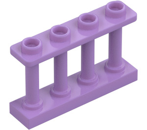 LEGO Středně levandulová Plot Spindled 1 x 4 x 2 se 4 horními hřeby (15332)